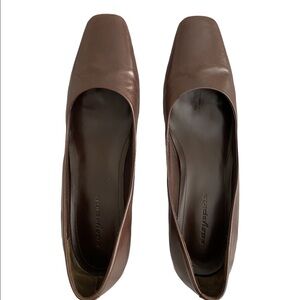 EASY SPIRIT Brown Leather Pump Shoes Women 7-1/2 AA, 7.5 Narrow